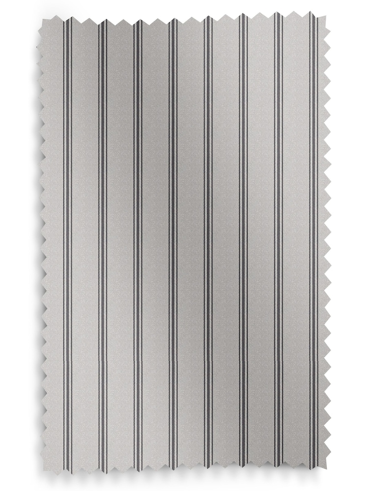 Laura Ashley Grey Burnsall Stripe Made To Measure Roman Blinds - Image 6 of 6