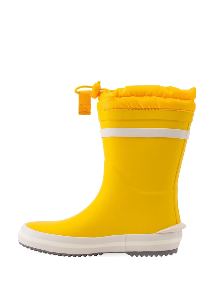 Start-Rite Big Yellow Puddle Tie Top Cosy Wellies - Image 2 of 5 Start-Rite Big Yellow Puddle Tie Top Cosy Wellies - Image 2 of 5