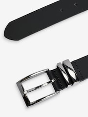 Black Grainy Leather Belt - Image 3 of 4