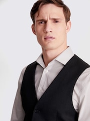 MOSS Charcoal Grey Stretch Suit: Waistcoat - Image 3 of 3