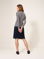 Moder denim - White Stuff Melody Organic rebrasti žametna krila - Slika 6 iz 10