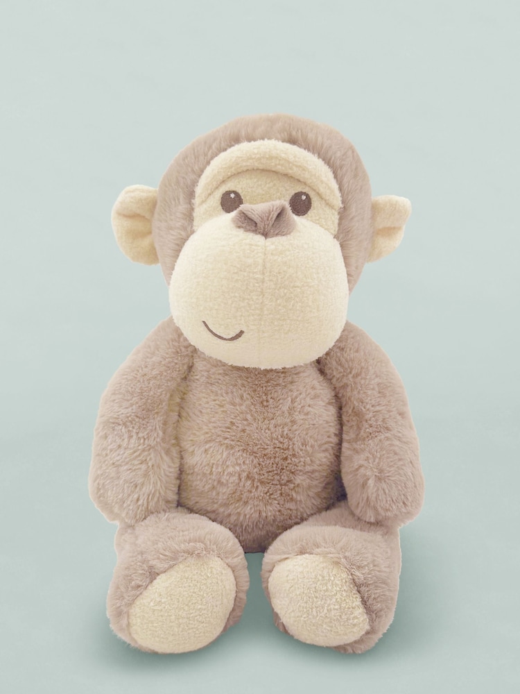 Babyblooms Monkey Soft Toy with Personalised Blue Stripe Pyjamas - Image 2 of 3