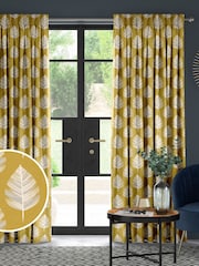 Yellow Finn Made To Measure 100% Cotton Curtains - Image 1 of 9