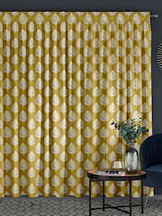 Yellow Finn Made To Measure 100% Cotton Curtains - Image 2 of 9