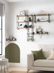Dark Bronx Corner Wall Shelf - Image 2 of 5