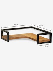 Dark Bronx Corner Wall Shelf - Image 4 of 5