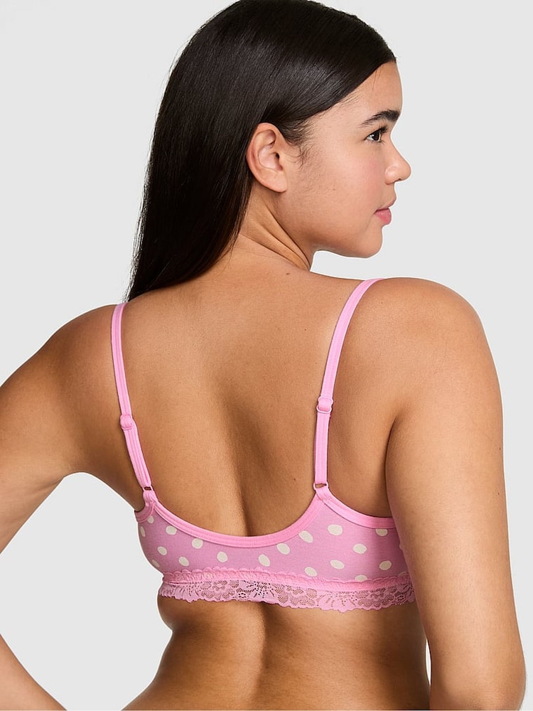 Victoria's Secret Pink Pink Lollipop Scoop Cotton Lace Trim Bralette - Image 2 of 2