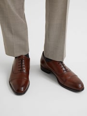 Reiss Tan Hertford Leather Oxford Shoes - Image 2 of 5