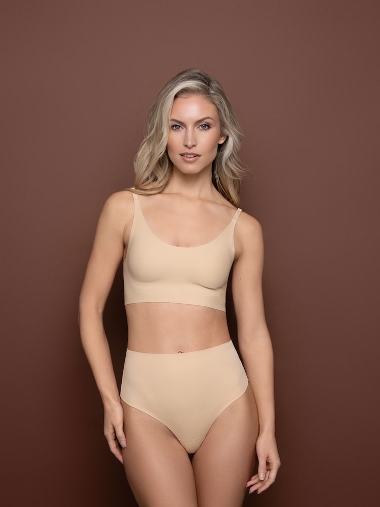 Bye Bra Invisible Mid Waist Nude Thong - Image 1 of 5