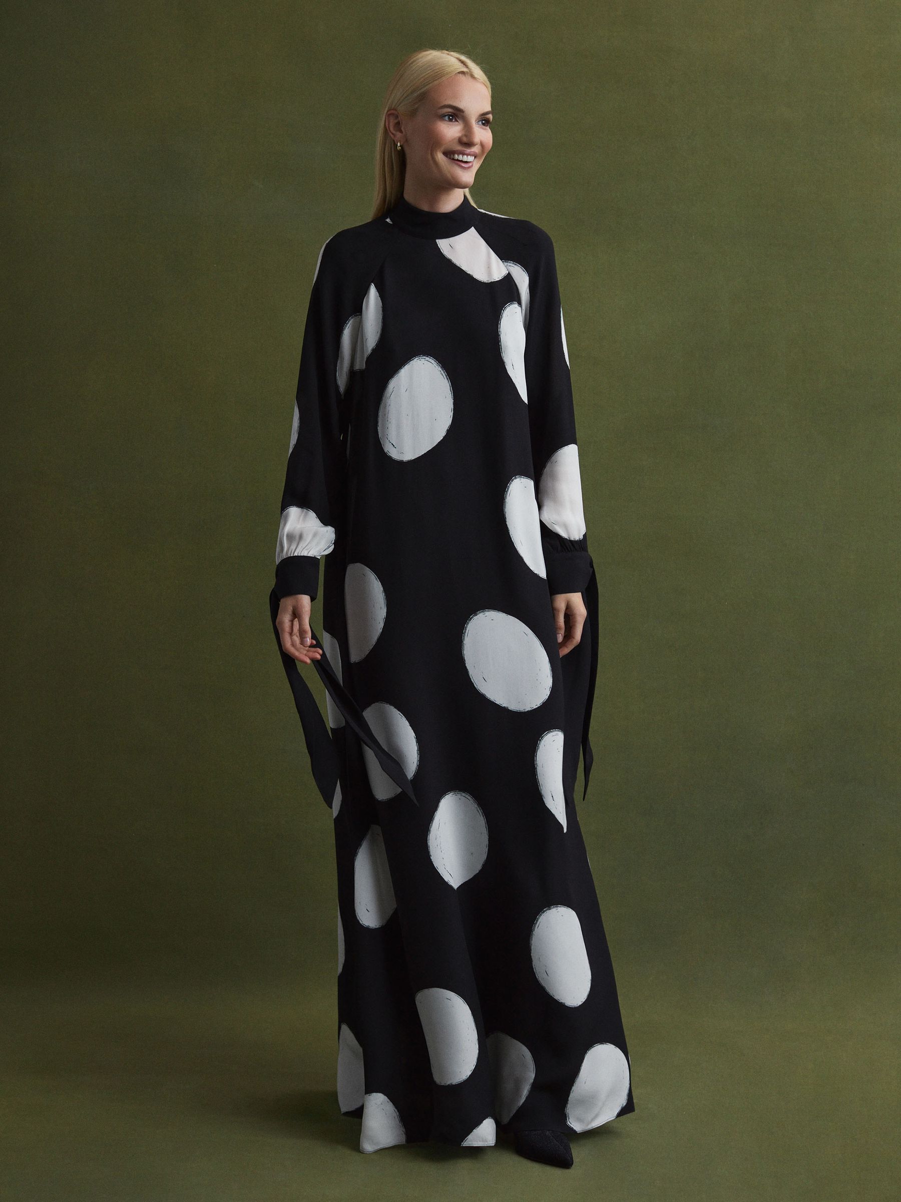 Buy Florere Polka Dot Long Sleeve Maxi Dress from Next Luxembourg