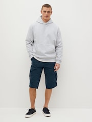 Navy Long Length Belted Cargo Shorts - Image 2 of 6