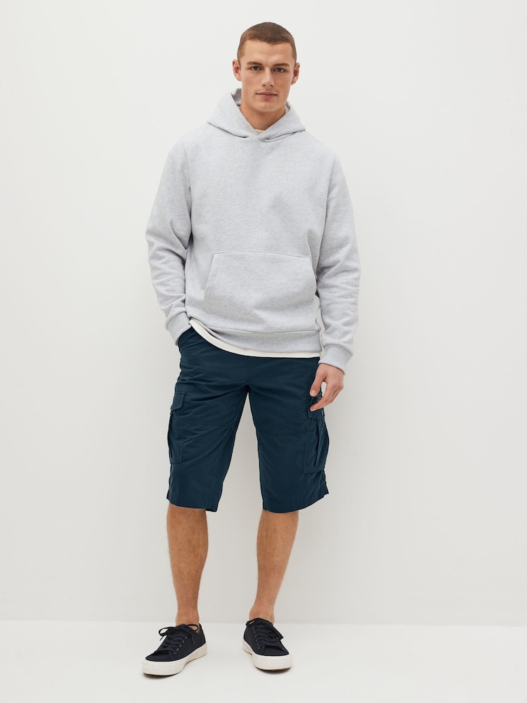 Navy Long Length Belted Cargo Shorts - Image 2 of 6
