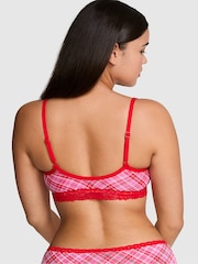 Victoria's Secret Pink Pink and Red Tartan Scoop Cotton Lace Trim Bralette - Image 2 of 2