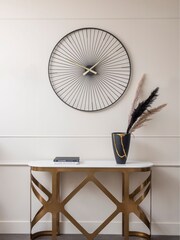 Libra Interiors Black Spoke Wall Clock - Image 1 of 4