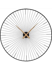 Libra Interiors Black Spoke Wall Clock - Image 2 of 4