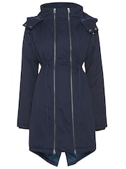 JoJo Maman Bébé Navy Blue 2-in-1 Padded Maternity Parka - Image 6 of 6