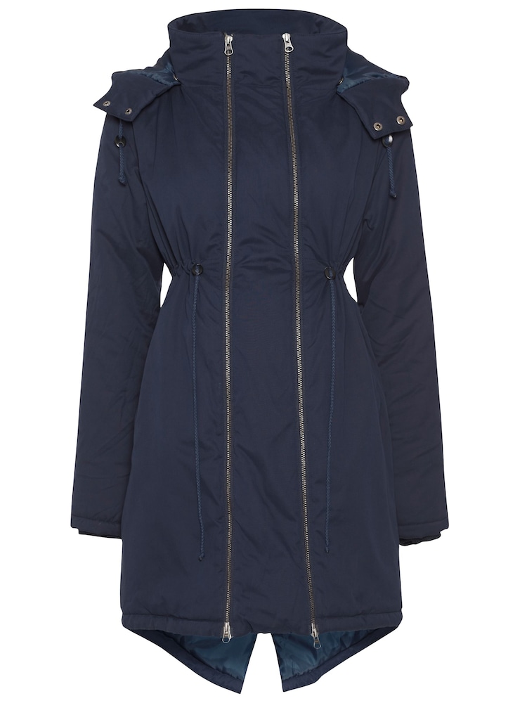 JoJo Maman Bébé Navy Blue 2-in-1 Padded Maternity Parka - Image 6 of 6