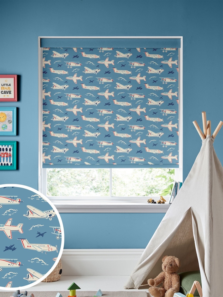 Cath Kidston Blue Kids In The Sky Made To Measure Roller Blind - Image 1 of 6
