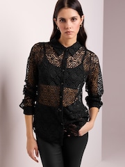 Black Crochet Shirt - Image 1 of 1