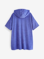 Blue Oversized Hooded Towelling Cover-Up - Image 6 of 6
