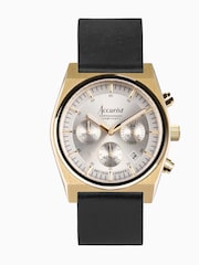 Accurist Origin Mens Black Leather Strap Chronograph Watch - Image 1 of 6