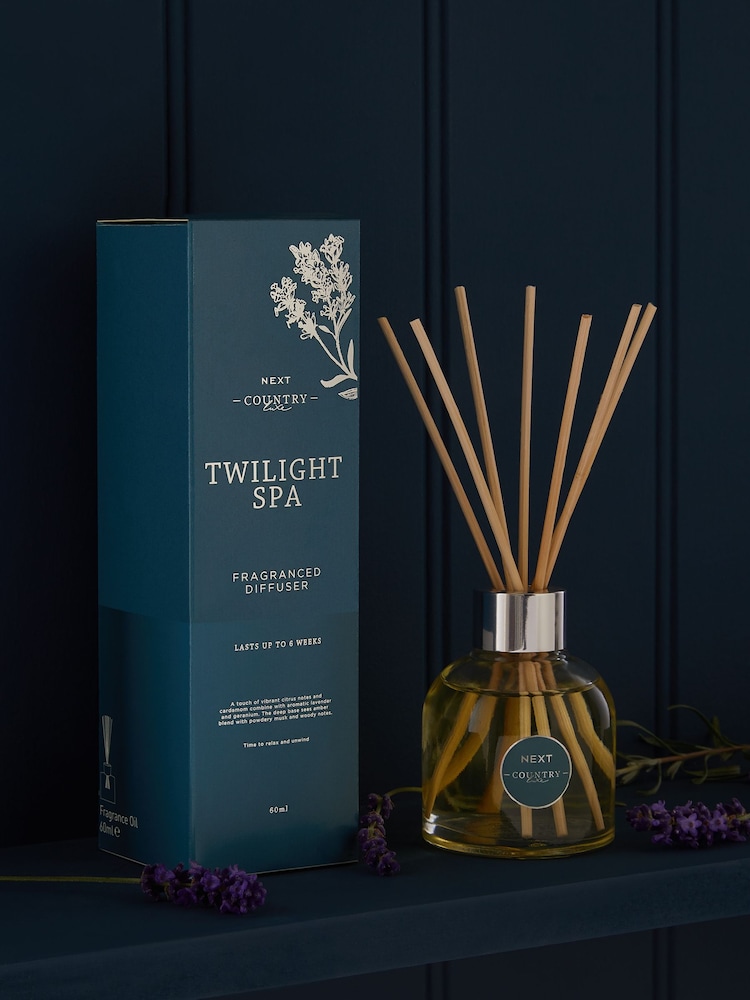 Country Luxe 60ml Twilight Spa Lavender and Cardamom Fragranced Reed Diffuser - Image 1 of 4