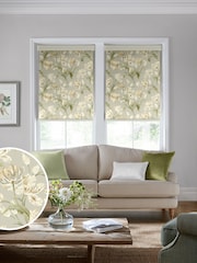 Laura Ashley Green Gosford Made To Measure Roller Blind - Image 1 of 5