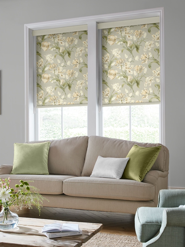 Laura Ashley Green Gosford Made To Measure Roller Blind - Image 2 of 5