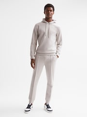 Reiss Off White Noah Interlock Drawstring Motif Joggers - Image 3 of 6