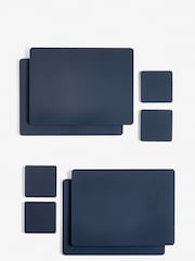 Set of 4 Navy Blue Placemats and Coasters - Image 2 of 2