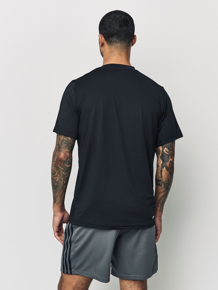 adidas Black Train Essentials Stretch Training T-Shirt - Image 2 of 5 adidas Black Train Essentials Stretch Training T-Shirt - Image 2 of 5