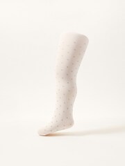 Monsoon Gold Baby Glitter Spot Tights - Image 1 of 2
