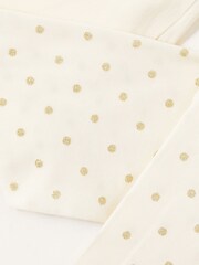 Monsoon Gold Baby Glitter Spot Tights - Image 2 of 2