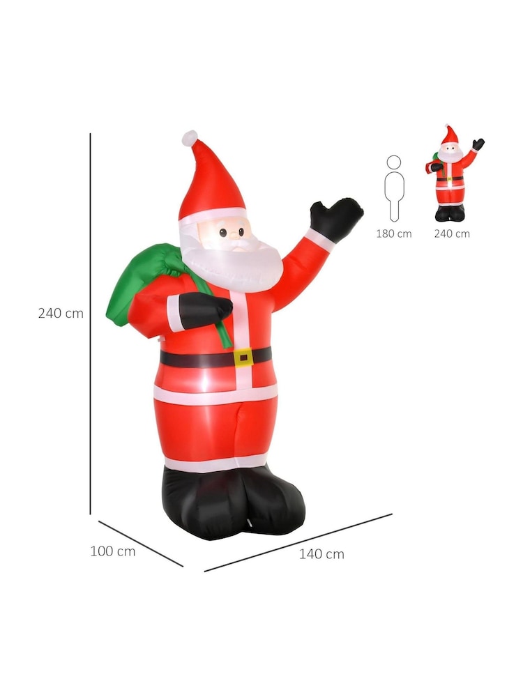 Homcom Multi Outdoor 8FT Inflatable Santa Claus with Presents - Image 5 of 5