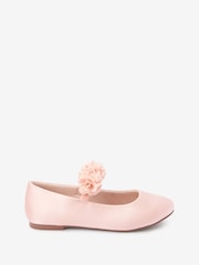 Pink Wide Fit (G) Stain Resistant Corsage Flower Occasion Shoes - Image 2 of 6