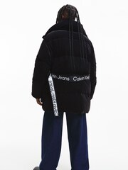 Calvin Klein Jeans Black Soft Touch Belted Puffer Jacket - Image 3 of 7