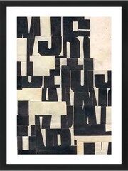 Brookpace Lascelles Black Type 1 Abstract Picture In Satin Black Frame - Image 2 of 3