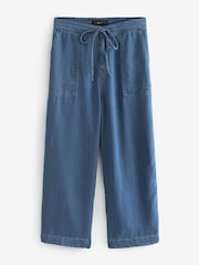 Dark Blue Lyocell Culottes - Image 4 of 5