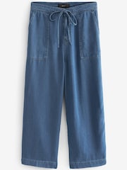 Dark Blue Lyocell Culottes - Image 5 of 5