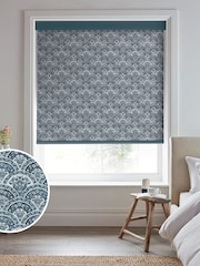 Laura Ashley Blue Musica Made To Measure Roller Blind - Image 1 of 6