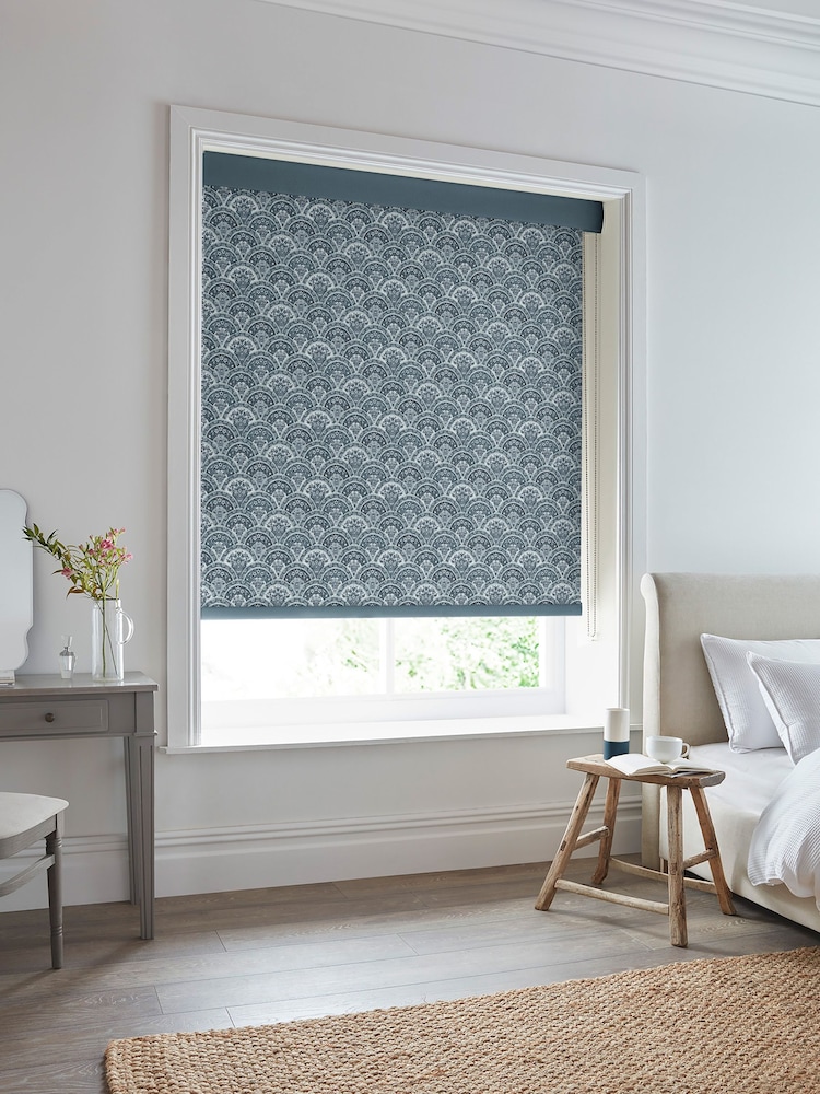 Laura Ashley Blue Musica Made To Measure Roller Blind - Image 2 of 6