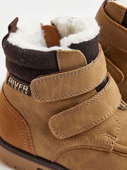 River Island Boys Brown Nubuck Apron Velcro Boots - Image 4 of 4