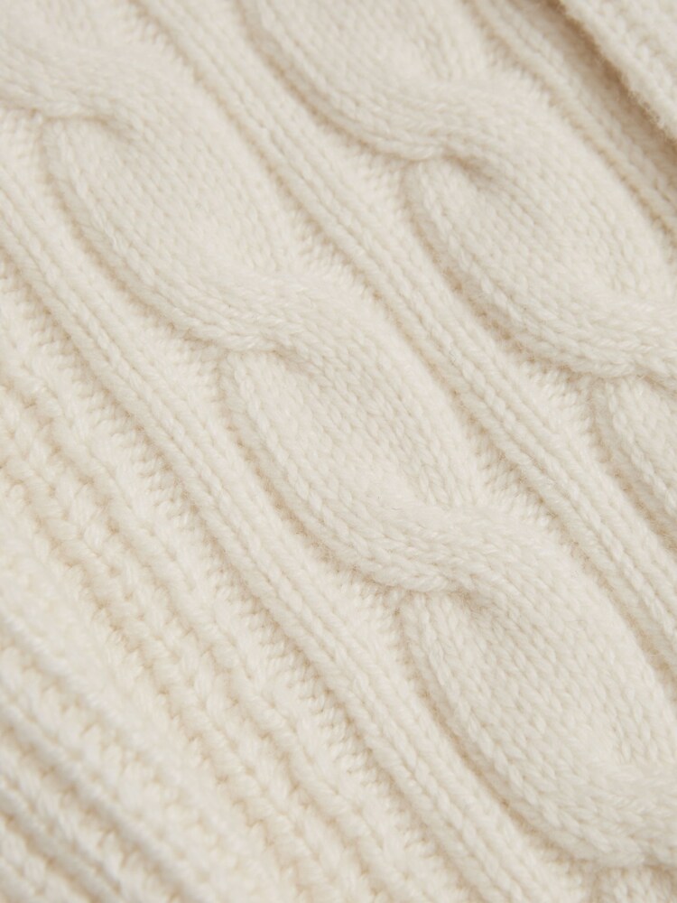 Reiss Ecru Romash Senior Cable Knit Cardigan - Image 8 of 8