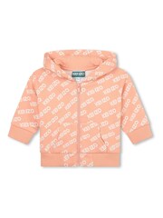 KENZO KIDS Baby Pink All Over Logo Hooded Tracksuit - Image 2 of 5