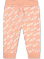 KENZO KIDS Baby Pink All Over Logo Hooded Tracksuit - Image 4 of 5