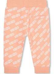 KENZO KIDS Baby Pink All Over Logo Hooded Tracksuit - Image 5 of 5