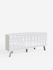Frank Olsen White Elevate Smart LED Corner TV Stand - Image 4 of 6