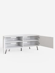 Frank Olsen White Elevate Smart LED Corner TV Stand - Image 5 of 6
