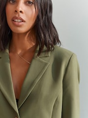 Green Rochelle Tailored Cropped Jacket - Image 3 of 4