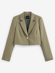 Green Rochelle Tailored Cropped Jacket - Image 4 of 4